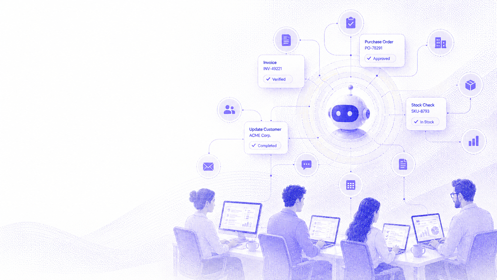 Nyx AI agent coordinating verified workflows across business systems