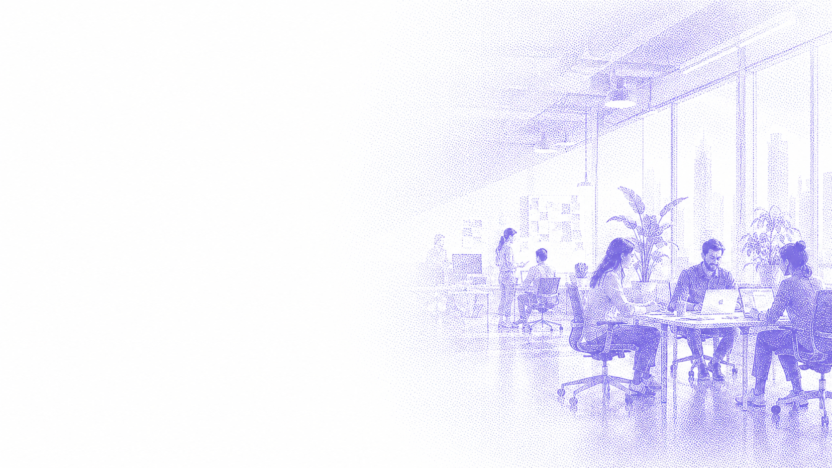 A collaborative engineering team working together in the Nyx office